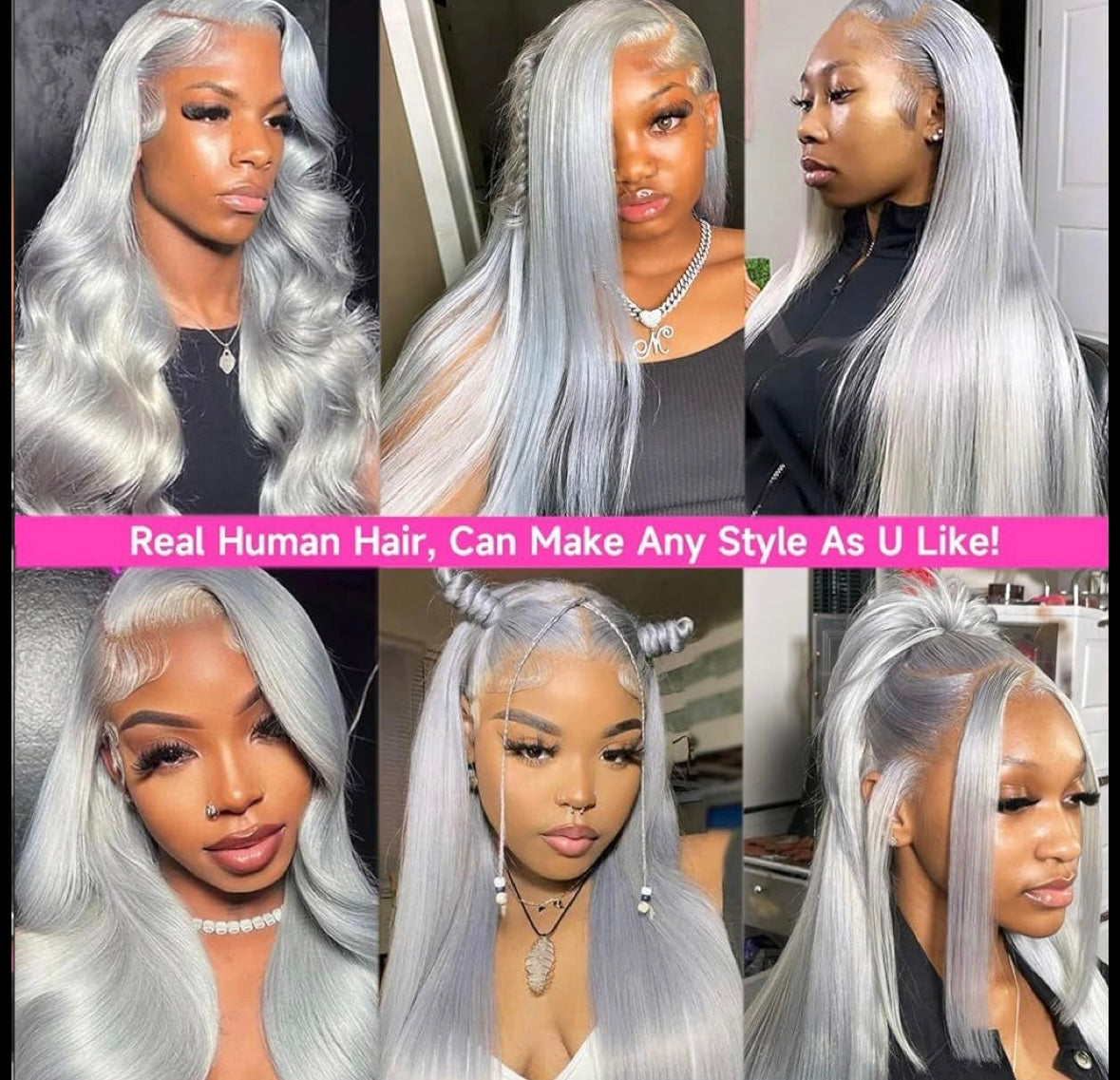 Moonlight Glow – Platinum Silver Wig